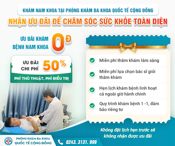 Ưu đãi bệnh nam khoa
